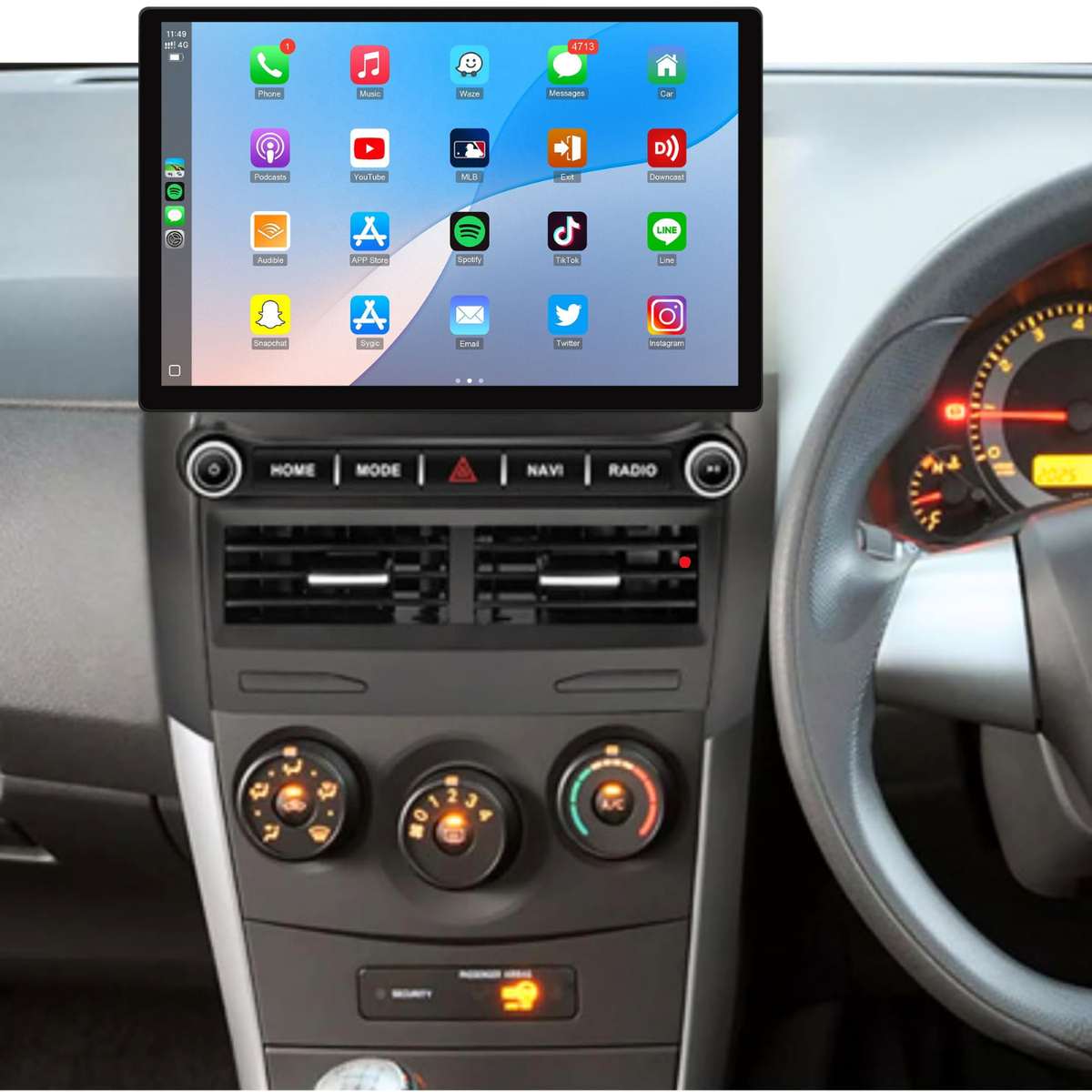 TOYOTA COROLLA ANDROID SCREEN PLAYER